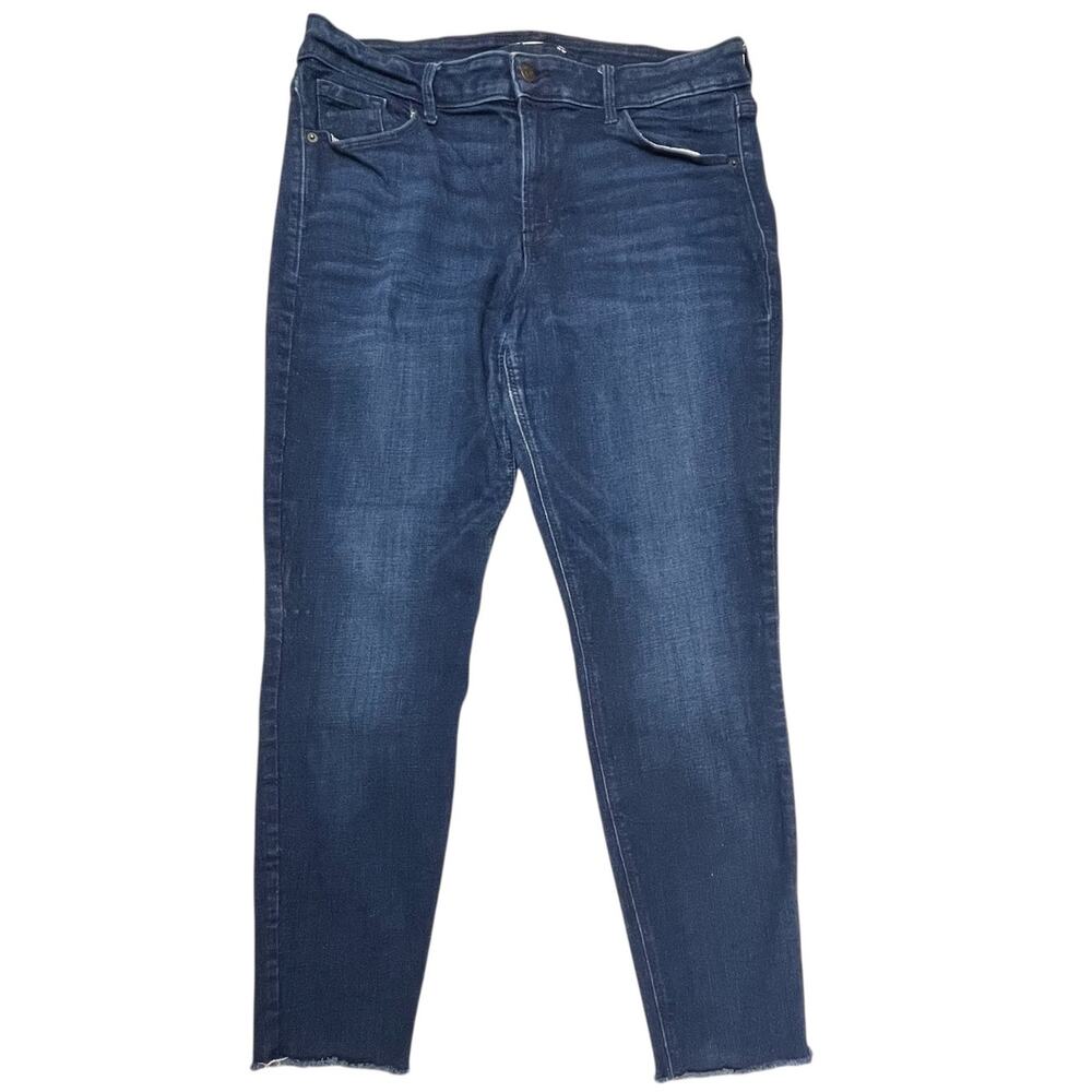 Old Navy Jeans Rockstar Super Skinny Ankle Midrise Dark Blue Womens Size 16